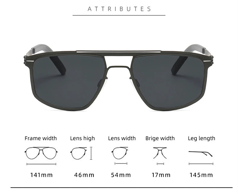 Black Mask Unisex Full Rim Oval Double Bridge Steel Sunglasses 396108