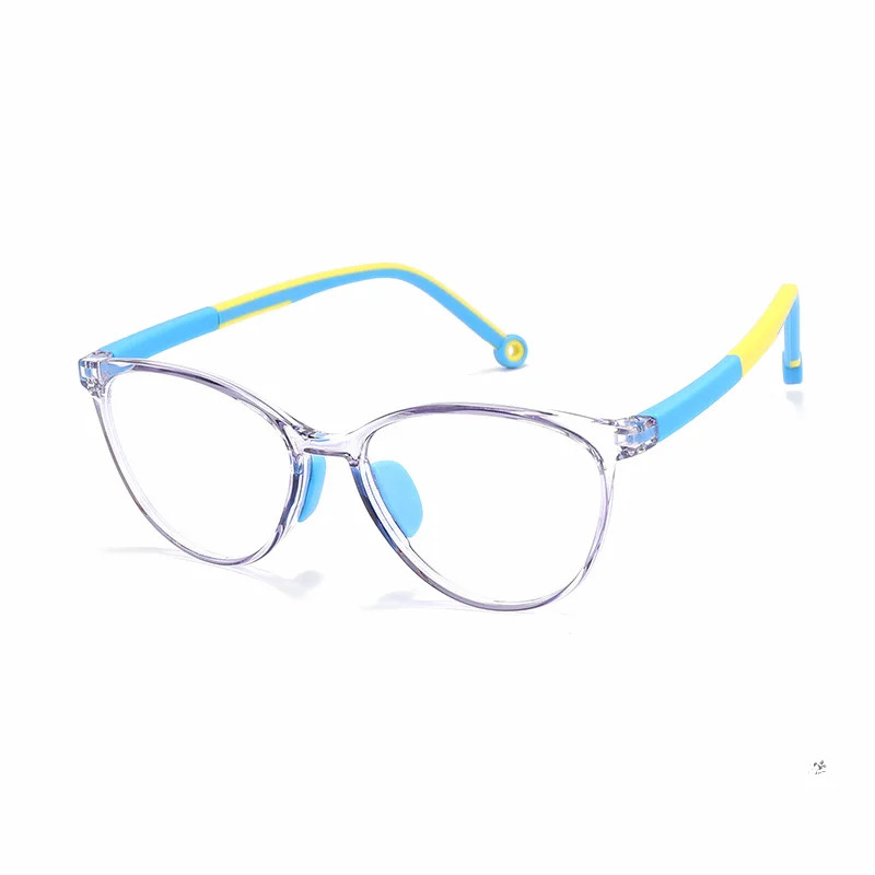 Ralferty Unisex Youth's Full Rim Square Tr 90 Acetate Eyeglasses R0223 Full Rim Ralferty C7 Light Blue CHINA 