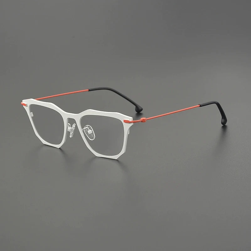 Gatenac Unisex Full Rim Square Brow Line Titanium Eyeglasses G85838