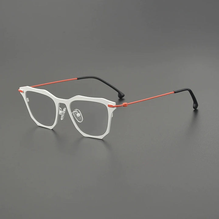 Gatenac Unisex Full Rim Square Brow Line Titanium Eyeglasses G85838