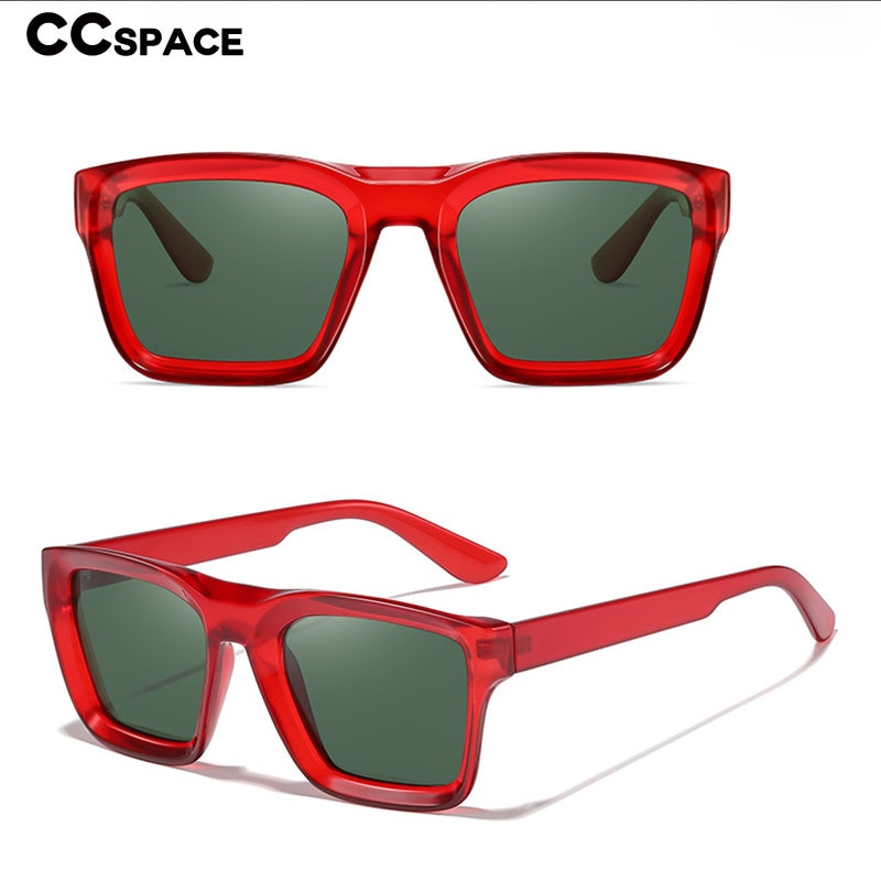 CCSpace Unisex Full Rim Square Acetate UV400 Sunglasses 56155 Sunglasses CCspace Sunglasses   