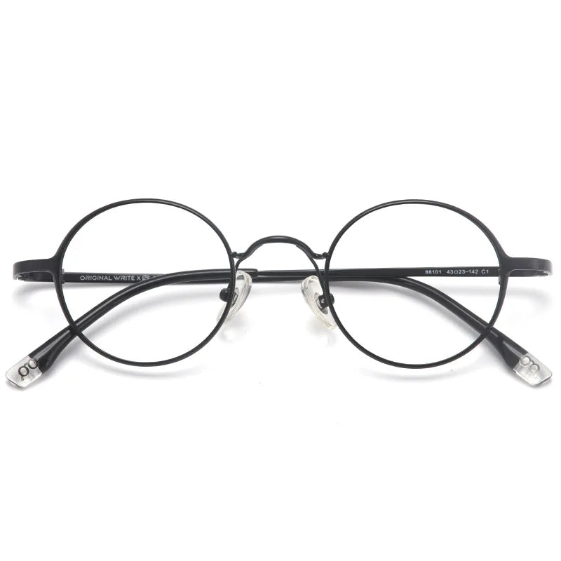 Muzz Women's Full Rim Round Titanium Eyeglasses 88101