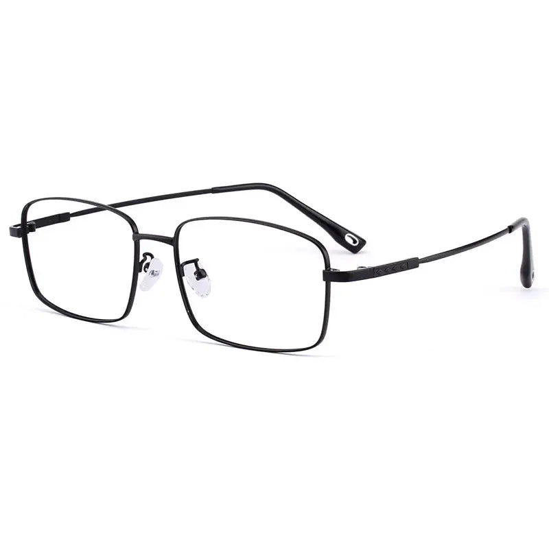 Hdcrafter Men's Full Rim Square Titanium Frames 040000 FuzWeb