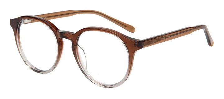 Esnbie Unisex Full Rim Round Acetate Eyeglasses 602-SA221