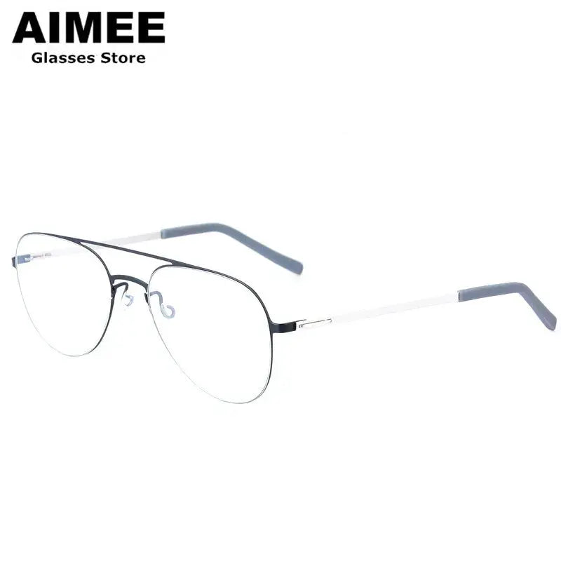Aimee Women's Full Rim Oval Screwless Titanium Eyeglasses 99805.