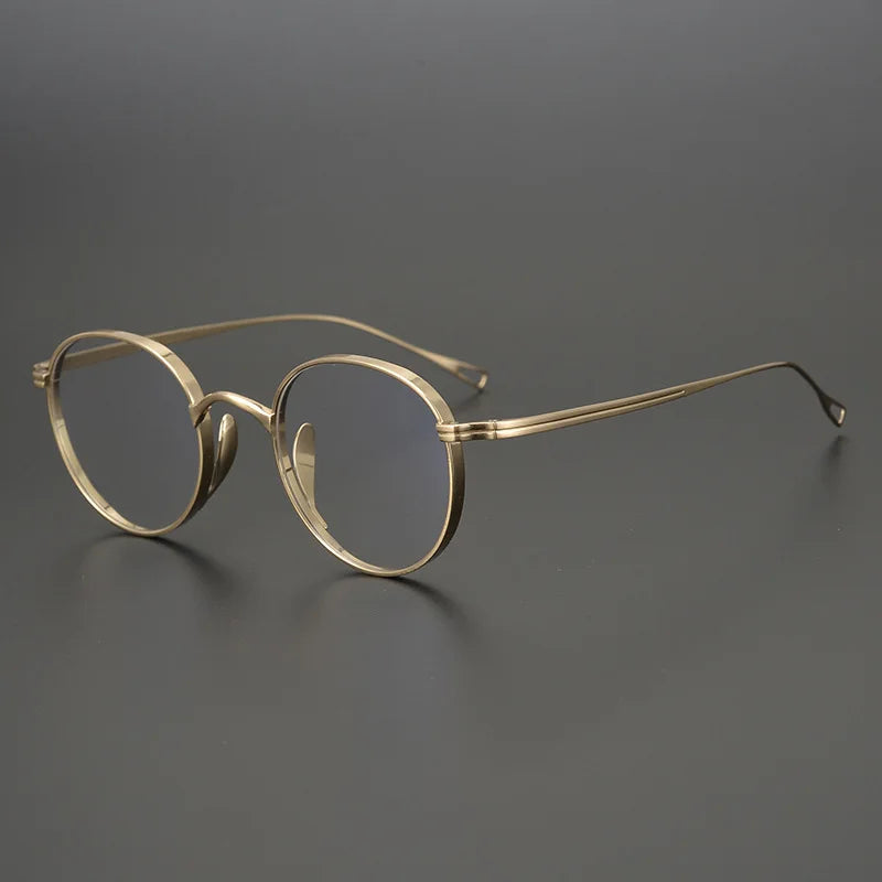 Black Mask Unisex Full Rim Oval Round Titanium Eyeglasses  77113