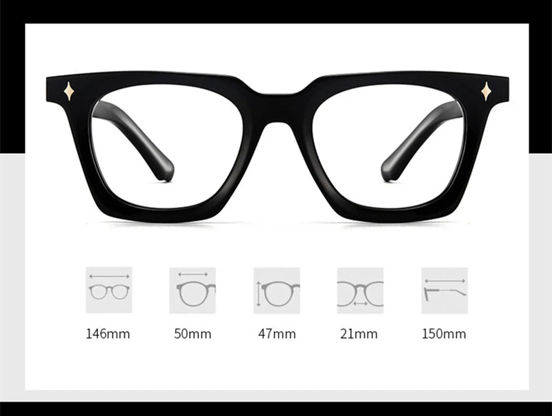 Black Mask Unisex Full Rim Square Acetate Eyeglasses 55015 Full Rim Black Mask   