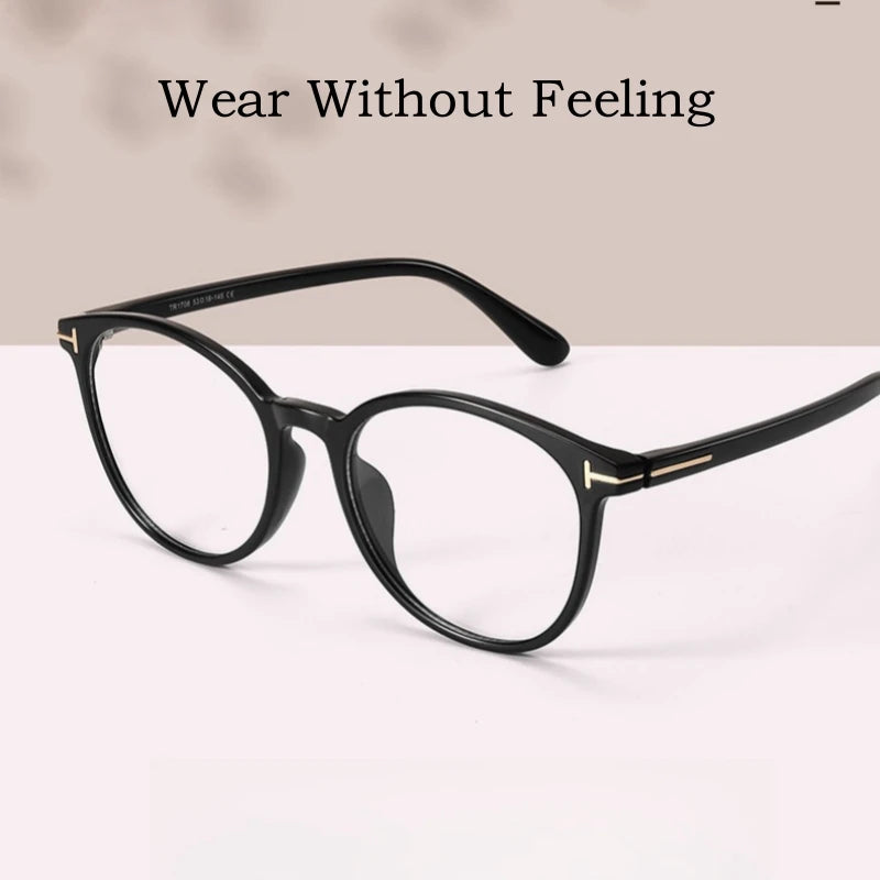 Yimaruili Women's Full Rim Round Cat Eye Tr 90 Acetate Eyeglasses 8054 Full Rim Yimaruili Eyeglasses   