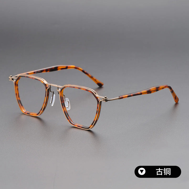 Bclear Unisex Full Rim Square Titanium Eyeglasses SM-RL5867