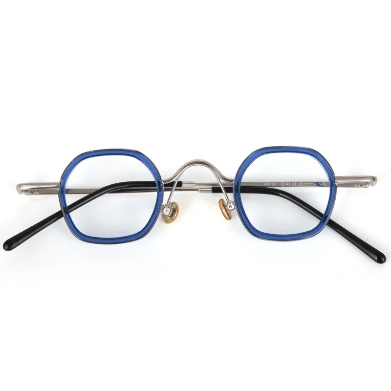 Aror Women's Full Rim Flat Top Square Alloy Acetate Eyeglasses 74018