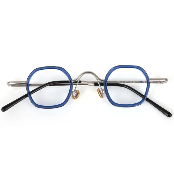 Aror Women's Full Rim Flat Top Square Alloy Acetate Eyeglasses 74018