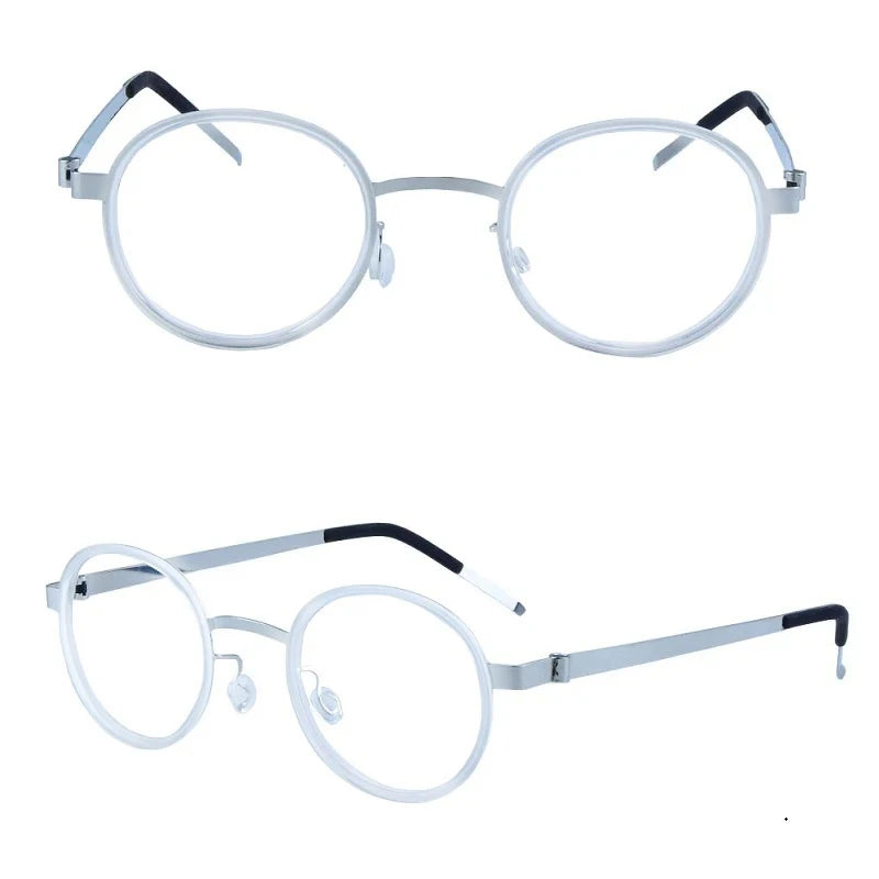 Bobbie Women's Full Rim Round Titanium Acetate Eyeglasses 621011