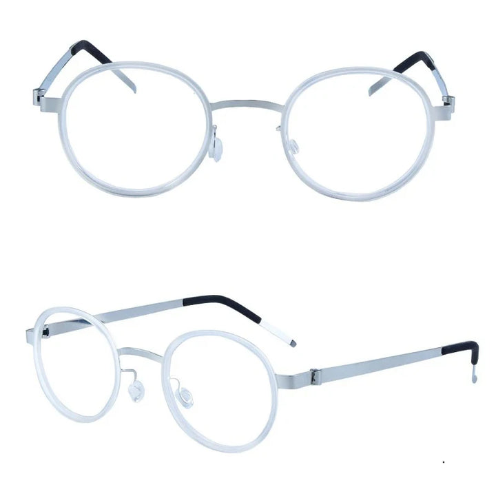 Bobbie Women's Full Rim Round Titanium Acetate Eyeglasses 621011