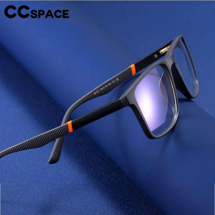 CCSpace Unisex Full Rim Square Tr 90 Titanium Eyeglasses 57307 Full Rim CCspace   