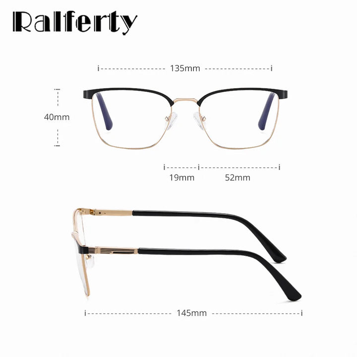 Ralferty Women's Full Rim Square Tr 90 Alloy Eyeglasses 891704