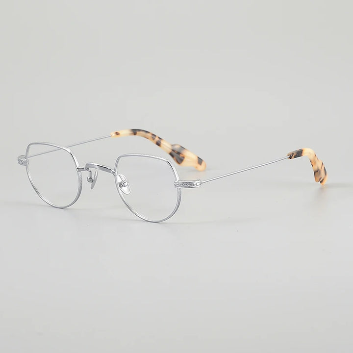 Muzz 651 men's small oval titanium prescription eyeglasses — view 5