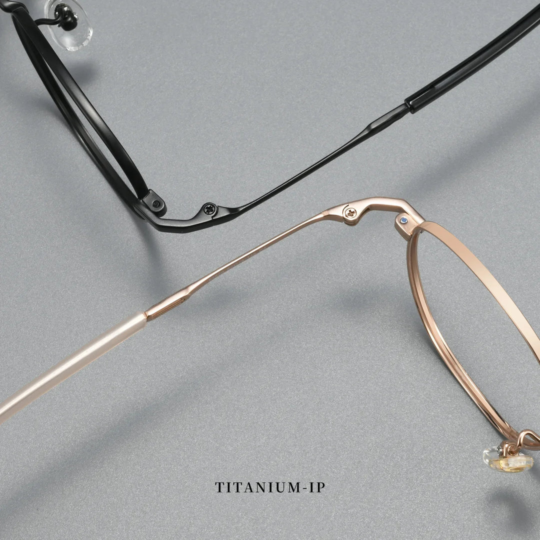 Bclear Unisex Full Rim Round Titanium Eyeglasses BSF-92850Y
