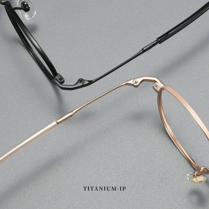Bclear Unisex Full Rim Round Titanium Eyeglasses BSF-92850Y