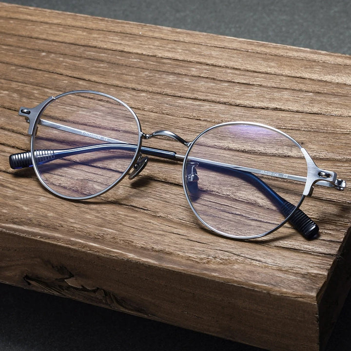 Black Mask Unisex Full Rim Round Eyeglasses 281001