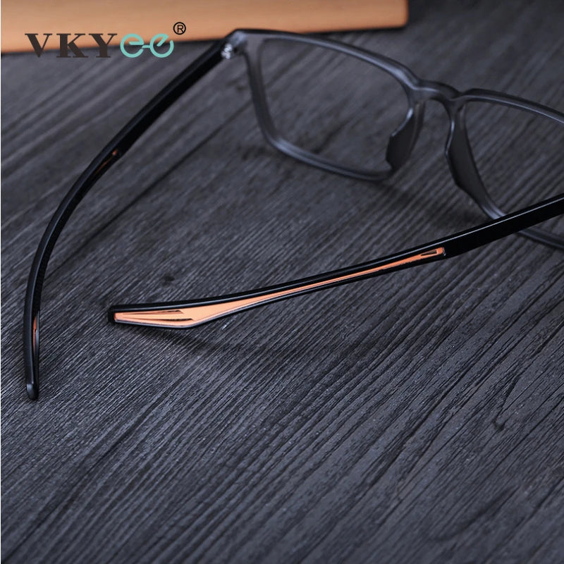 Vicky Men's Full Rim Square Tr 90 Titanium Sport Reading Glasses 41117 Reading Glasses Vicky   