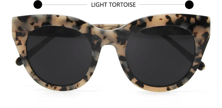Esnbie Women's Full Rim Square Cat Eye Oval Acetate Sunglasses 230261