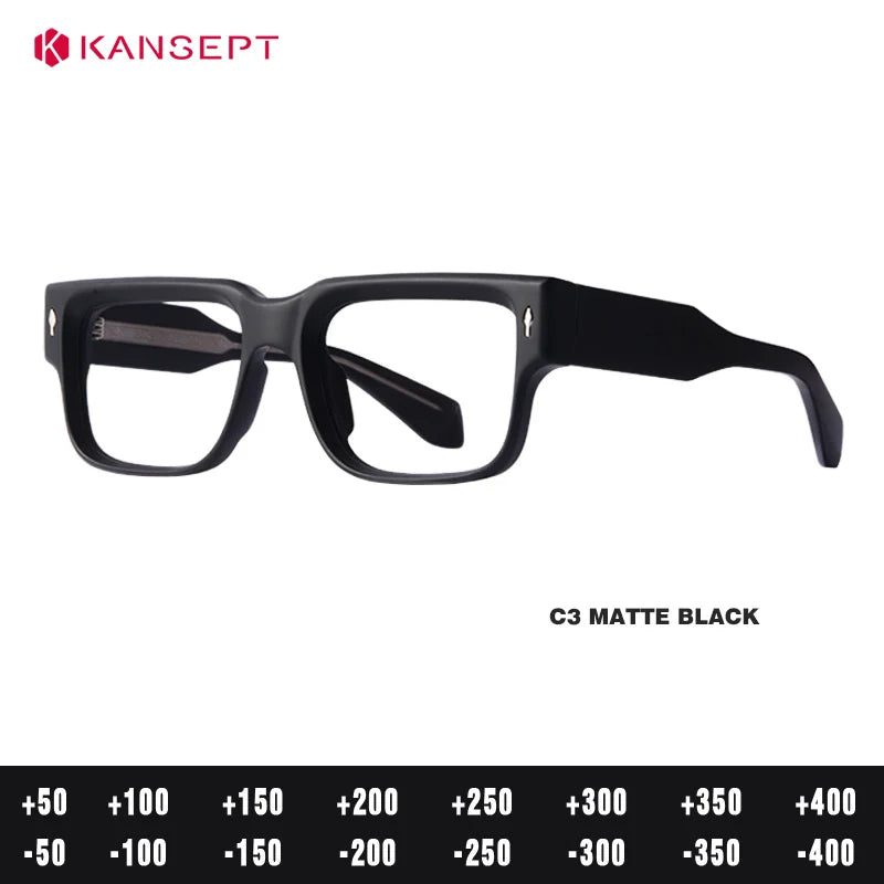 Kansept Unisex Full Rim Square Pc Cp Resin Reading Glasses 48301