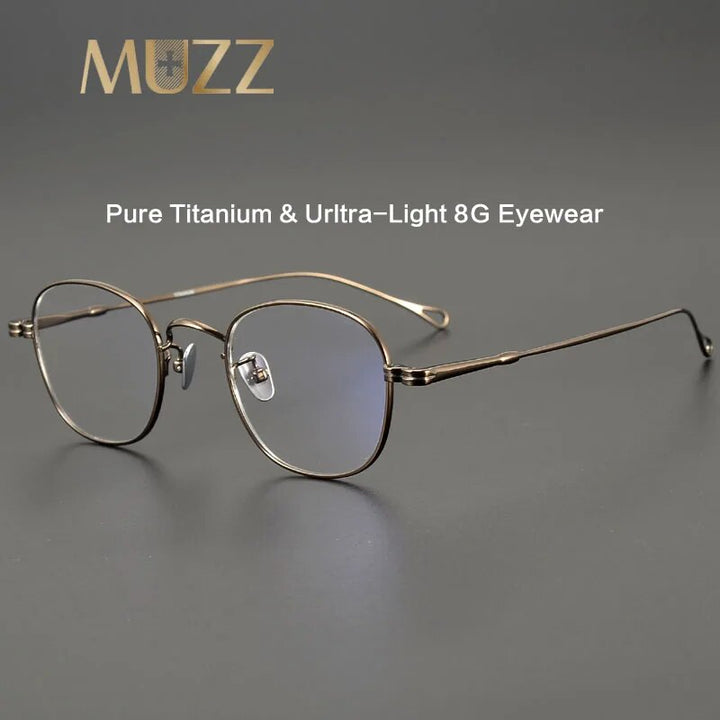 Muzz Unisex Full Rim Square Titanium Eyeglasses 07 Full Rim Muzz   