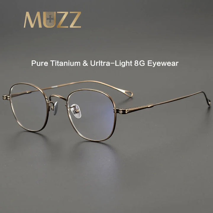 Muzz Unisex Full Rim Square Titanium Eyeglasses M007 Full Rim Muzz   