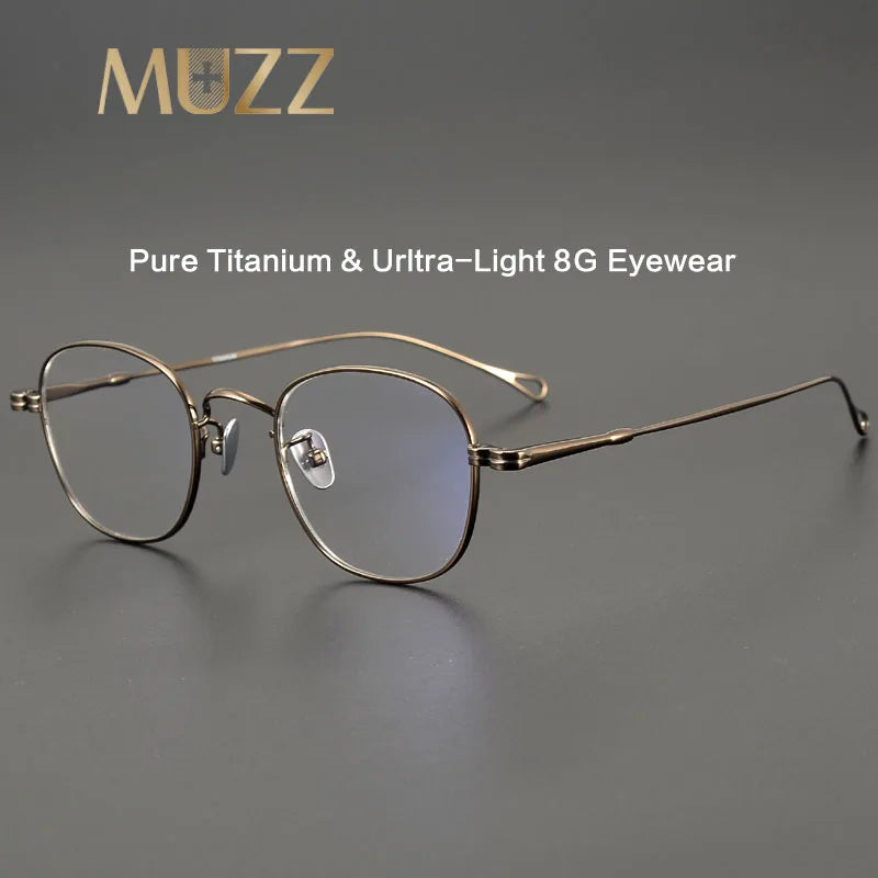 Muzz Unisex Full Rim Square Titanium Eyeglasses M007 Full Rim Muzz   