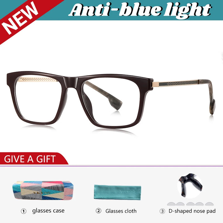 Vicky Unisex Full Rim Square Tr 90 Titanium Reading Glasses 97203