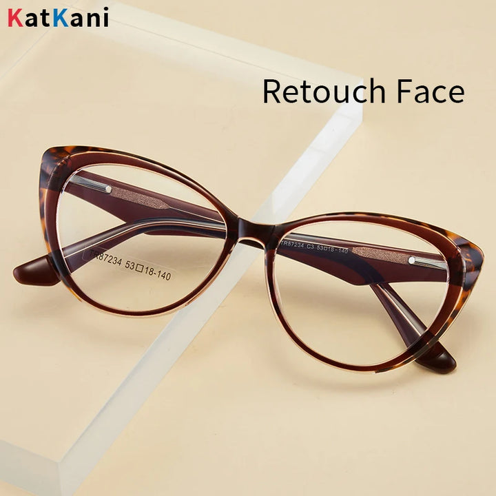 KatKani Unisex Full Rim Cat Eye Tr 90 Eyeglasses 87234 Full Rim KatKani Eyeglasses   