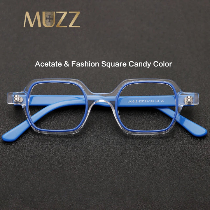 Muzz Women's Full Rim Square Acetate Eyeglasses 401619