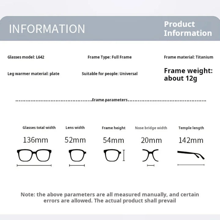 Xbora Women's Full Rim Round Titanium Eyeglasses 544642