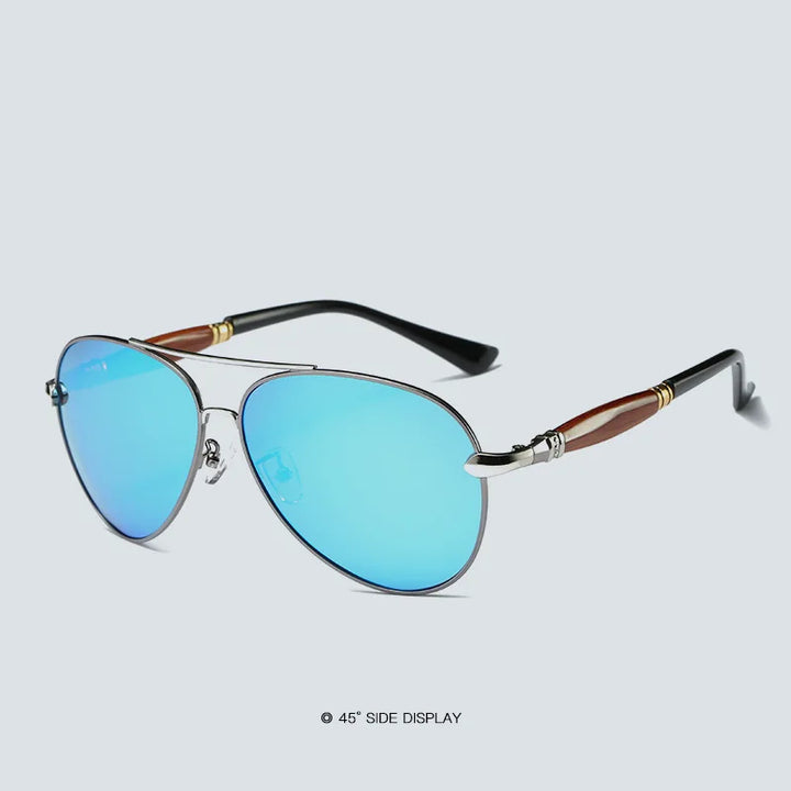 Hdcrafter Men's Full Rim Oval Double Bridge Alloy Sunglasses 955015