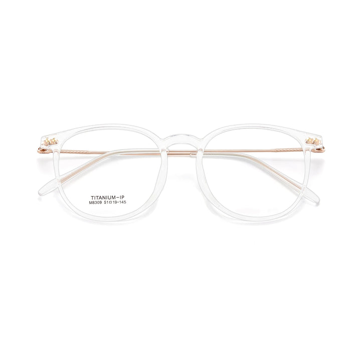 Yimaruili Unisex Full Rim Square Round Tr 90 Titanium Eyeglasses 638309