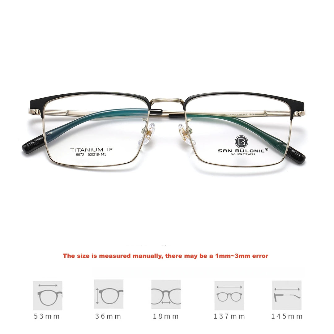 Yimaruili Women's Full Rim Polygon Square Titanium Eyeglasses 365572