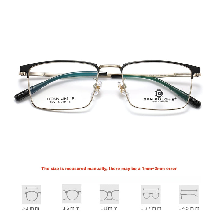 Yimaruili Women's Full Rim Polygon Square Titanium Eyeglasses 365572