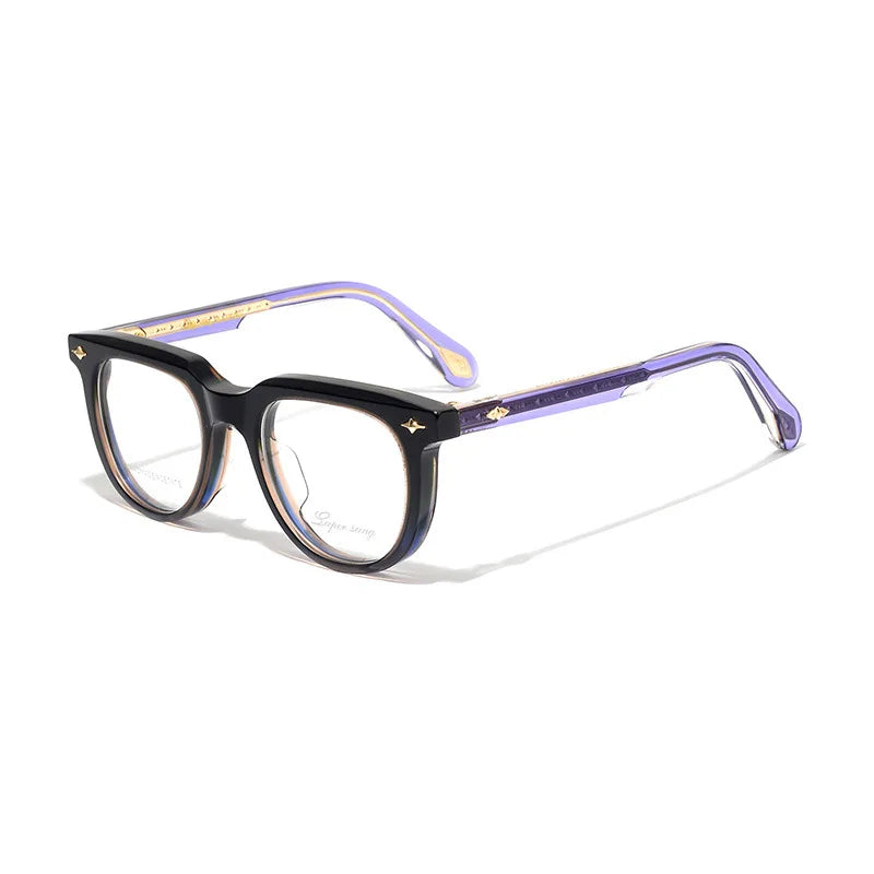 Nobler Unisex Full Rim Flat Top Square Acetate Eyeglasses 51094