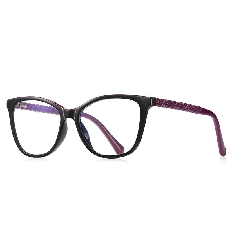 Vicky Women's Full Rim Stainless Steel Tr 90 Square Reading Glasses 2138.