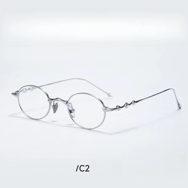 Momoja Women's Full Rim Oval Round Titanium Eyeglasses 20899