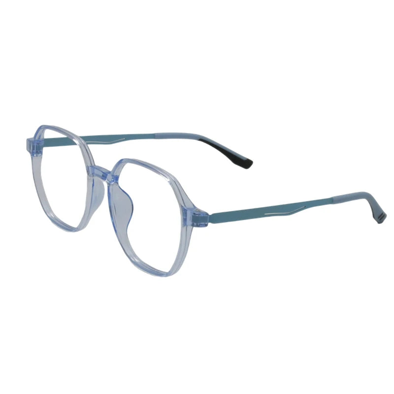 Kocolior Unisex Full Rim Polygonal Tr 90 Titanium Eyeglasses 256883