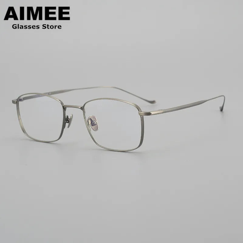 Aimee Unisex Full Rim Square Titanium Eyeglasses Full Rim Aimee   