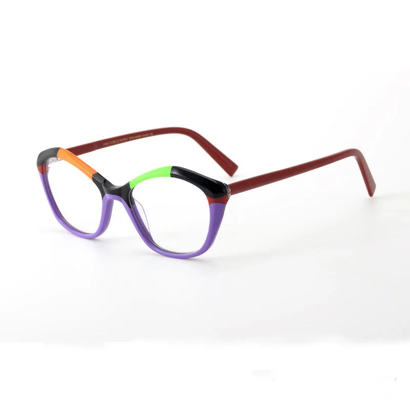 Nobler Unisex Full Rim Brow Line Cat Eye Acetate Eyeglasses P016 Full Rim Nobler   