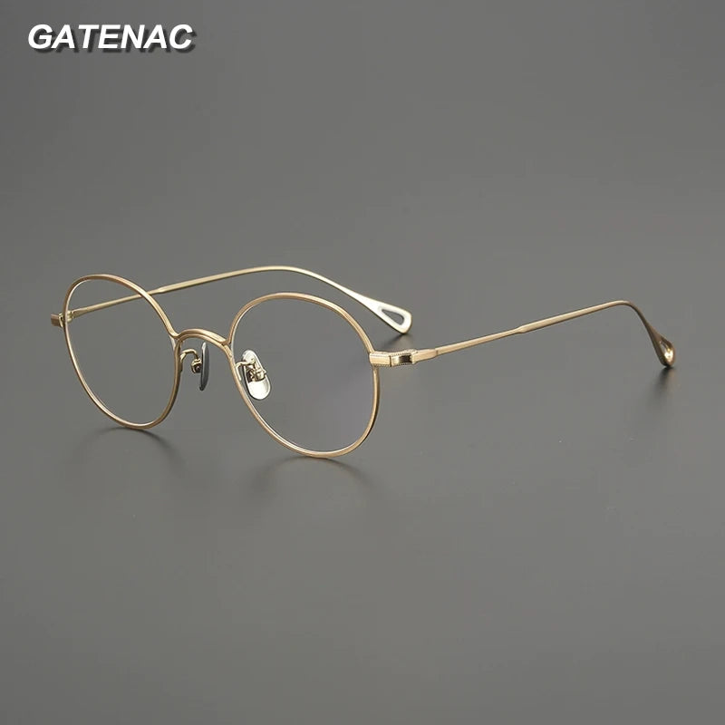 Gatenac Women's Full Rim Oval Square Titanium Eyeglasses G9140