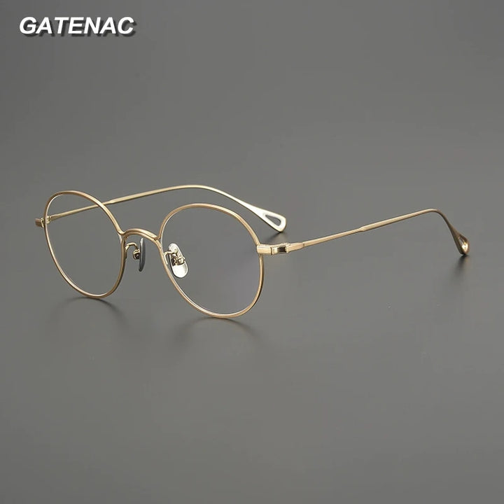Gatenac Women's Full Rim Oval Square Titanium Eyeglasses G9140