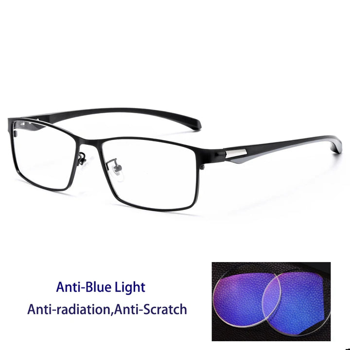 Kocolior Men's Full Rim Square Alloy Reading Glasses 66071