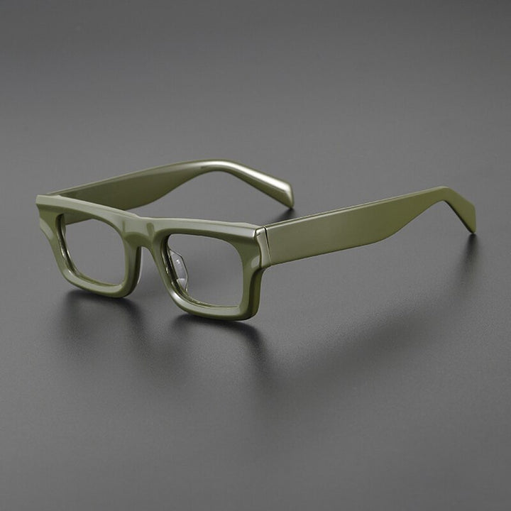Gatenac Unisex Full Rim Square Acetate Eyeglasses Gxyj1101 Full Rim Gatenac Green  