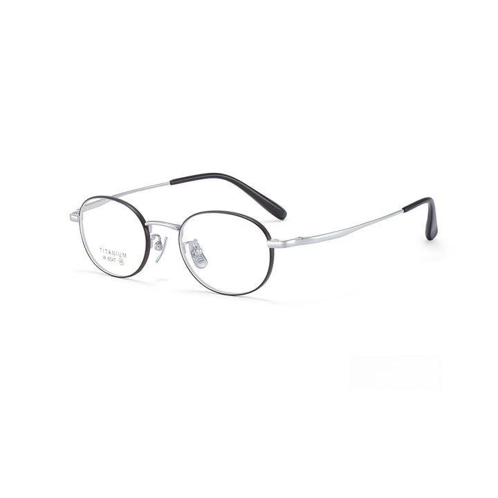 Xbora Unisex Full Rim Oval Pure Titanium Eyeglasses 6047 — view 6 | Xbora at FuzWeb
