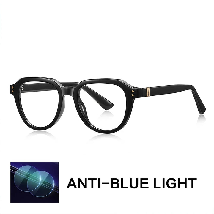 Gatenac Unisex Full Rim Flat Top Oval Tr 90 Titanium Reading Glasses G2226
