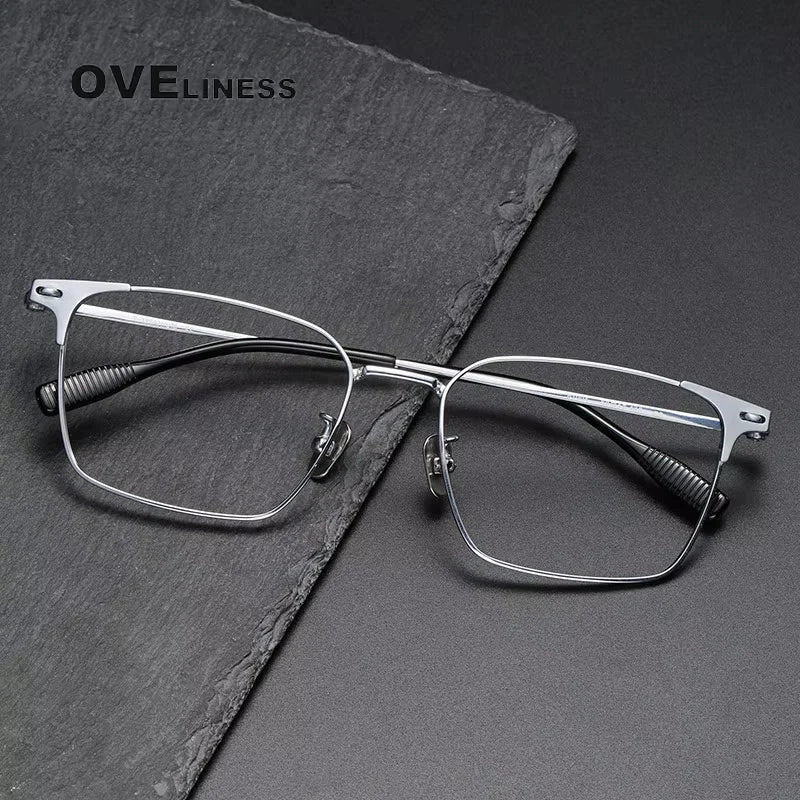 Oveliness Women's Full Rim Square Titanium Eyeglasses 81004 Full Rim Oveliness